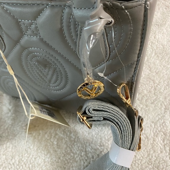 VALENTINO ORLANDI CROSSBODY BAG, Light Gray w/guitar strap - Picture 9 of 16